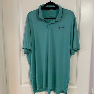 Nike Men’s Dri-Fit Victory Solid Golf Aqua Polo - Size XL